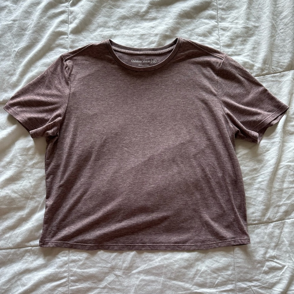 Outdoor Voices (OV) Cropped T-shirt in Purple